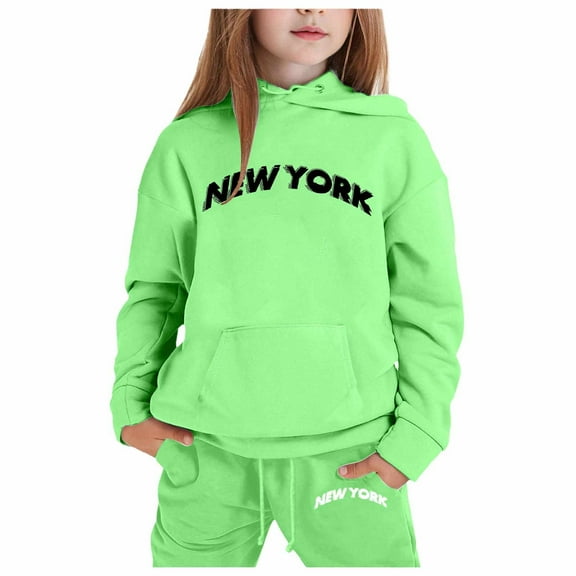 Two Piece Outfits,Stylish Girls Outfits Matching Long Sleeve Hoodie and Pants Casual Play Wear Set,Toddler Outfit,1-2 Years