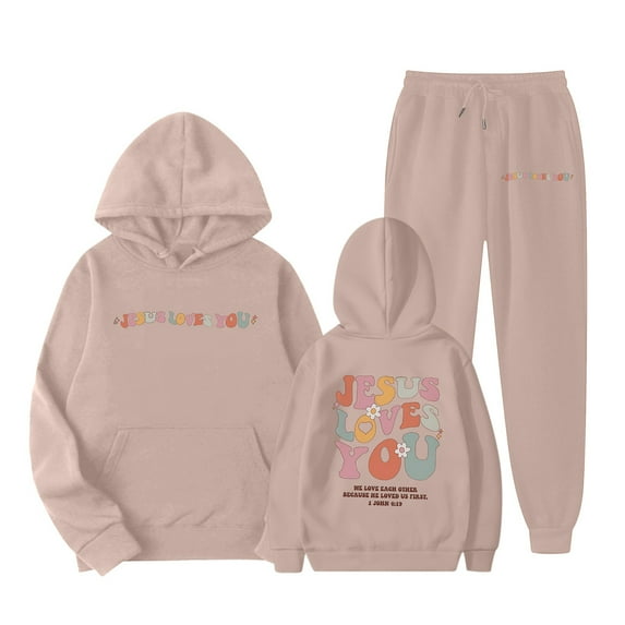 Two Piece Outfits,Stylish Girls Winter Outfits Set Casual Wear Printed Hooded Sweatshirt Ensemble For Ages 1 To 9 With Easy Care Instructions,Toddler Girl Outfits,Khaki,5-6 Years