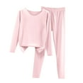 thumbnail image 1 of Two Piece Outfits for Women Sweatsuits Sets Fall New Womens 2 Piece Pajamas Sets Crew Neck Long Sleeve Tops and Long Pant Winter Warm Casual Loungewear Outfits Pinky L, 1 of 9