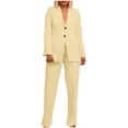 thumbnail image 1 of Two Piece Outfits Womens Dressy Elegant Blazers Suit Jacket with Pencil Pants Business Casual Suits, 1 of 5