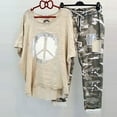 thumbnail image 1 of Two Piece Outfits for Women Dressy Linen Tops Shirts and Pants 2 Pieces Sets Outfits Dressy Plus Size Loose Sets, 1 of 8