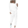 thumbnail image 1 of Two Piece Outfits for Women Fall 2024,Womens Solid Color Sweatsuits Sets 2 Pieces Jogger Sets with Pockets Long Sleeve Jogging Sweat Suit, 1 of 6
