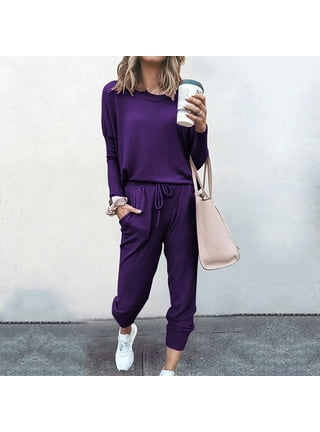 Women Jogger Outfit Matching Sweatsuits Long Sleeve Hooded Sweatshirt and  Sweatpants 2 Piece Sports Sets Tracksuit Women Clothes 