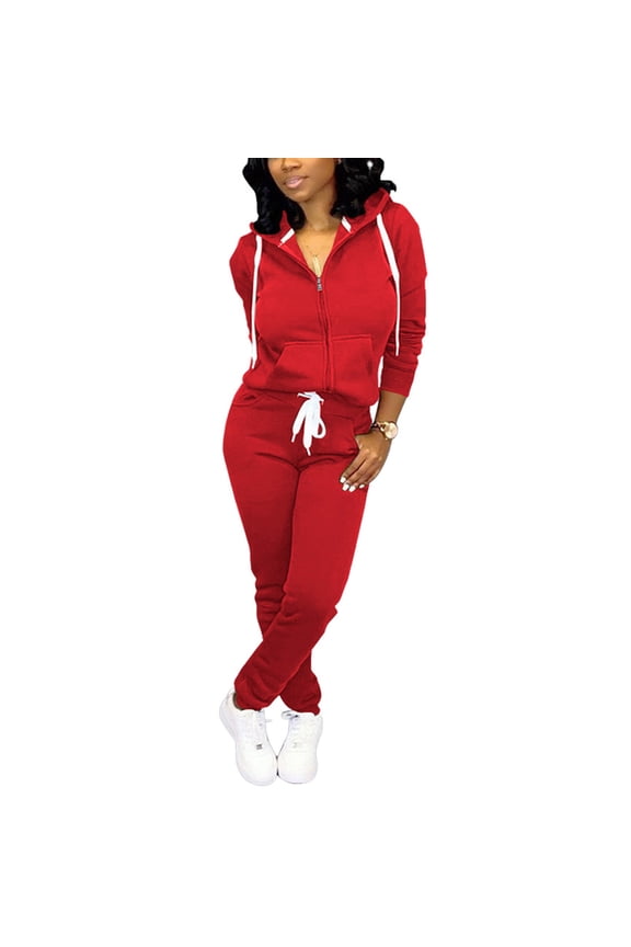 Two Piece Outfits for Women Tracksuit Sweat Suits Workout Jogging Sets Loungewear with Pocket
