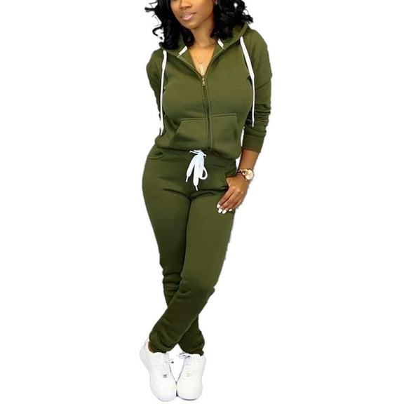 Two Piece Outfits for Women Tracksuit Sweat Suits Workout Jogging Sets Loungewear with Pocket