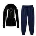 thumbnail image 1 of Two Piece Outfits for Women Tracksuit Sweat Suits Workout Jogging Sets Zip Up Hoodies and Sweatpants with Pockets, 1 of 5