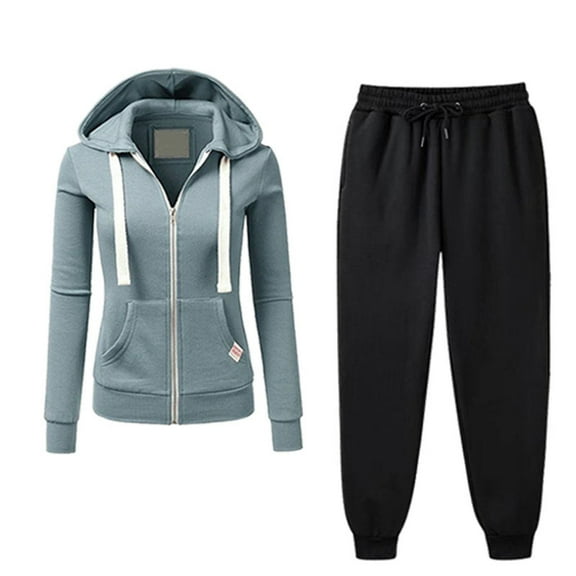Two Piece Outfits for Women Tracksuit Sweat Suits Workout Jogging Sets Zip Up Hoodies and Sweatpants with Pockets