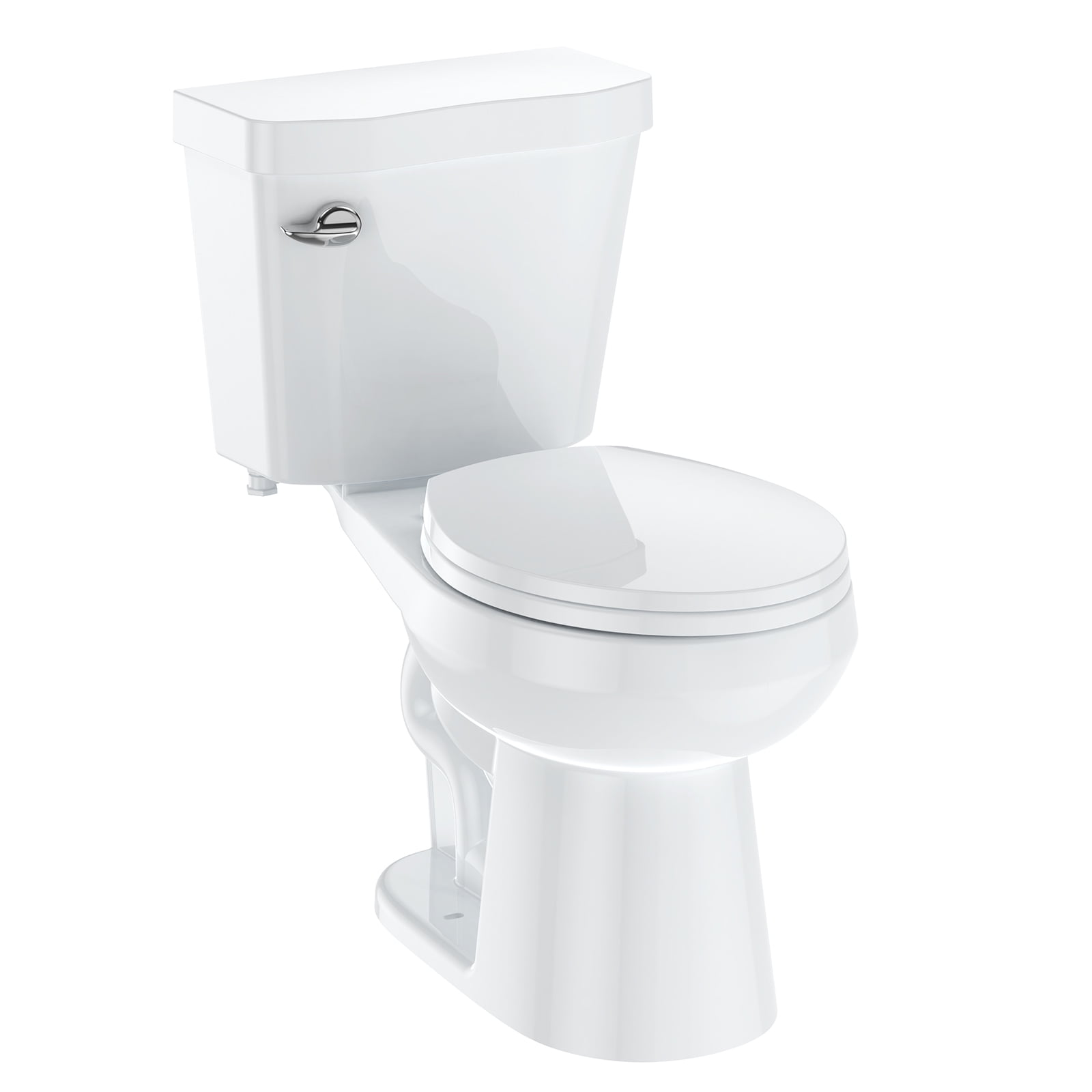 Two-Piece Round Toilets, Universal Height,1.28 GPF Strong Flushing ...