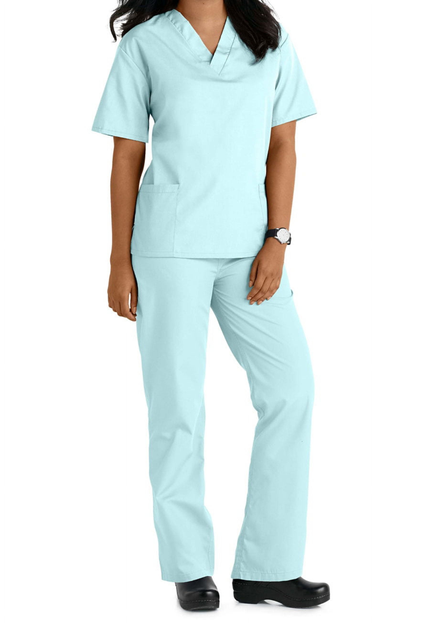 Two Piece Scrub Set (Aqua, XX-Small) - Walmart.com