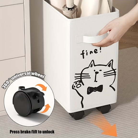 Two-Piece Set of Sturdy Mobile Storage Carts in Classic White and Black | Rolling Under-Desk Organizer with Enhanced Thickness | Versatile Home and Office Organization Solution