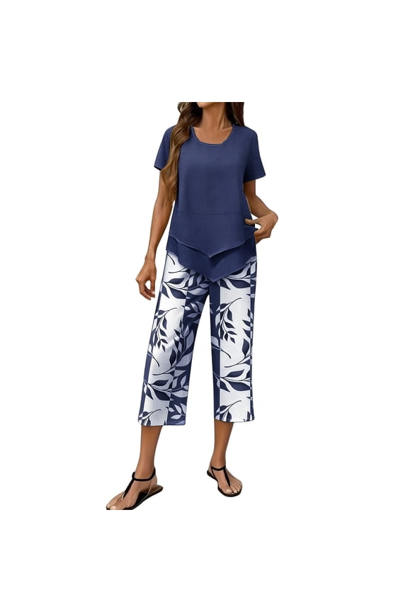 Two Piece Sets for Women Summer Womens Summer Outfits Lounge Sets for Women Matching Tops and Bottoms Women Summer Clothes Vacation Sets Tank Top and Wide Leg Pants Set Business Casual Outfits