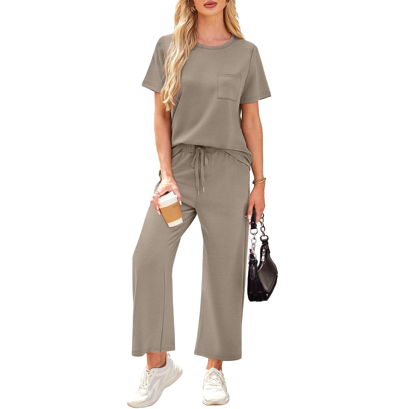 Two Piece Sets for Women Casual Travel Vacation Outfits Summer Short ...