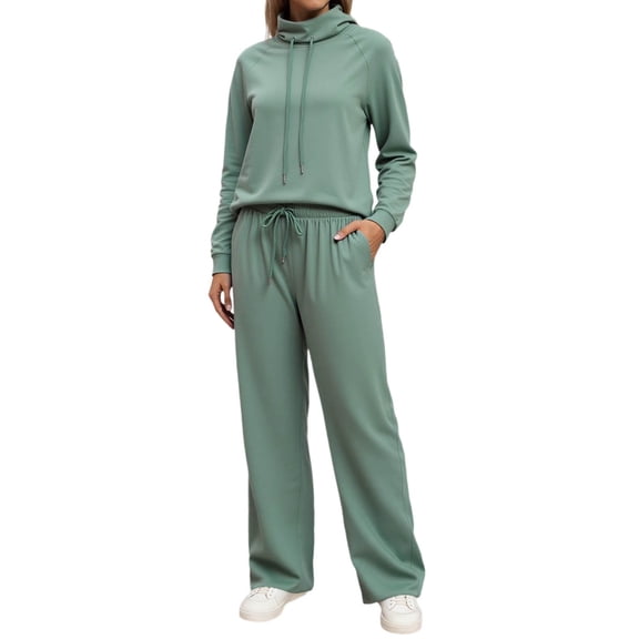 Two Piece Sets for Women Fall - Long Sleeve Sweatshirt With Jogger Pants Set Matching Sets Women Clothing Sweat Sets Women