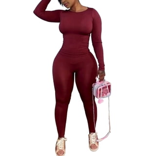 Two Piece Sets for Women Outfits Track Suits Long Sleeve Top Jogger Legging Pants Lounge Workout Sets for women Wine Red XL