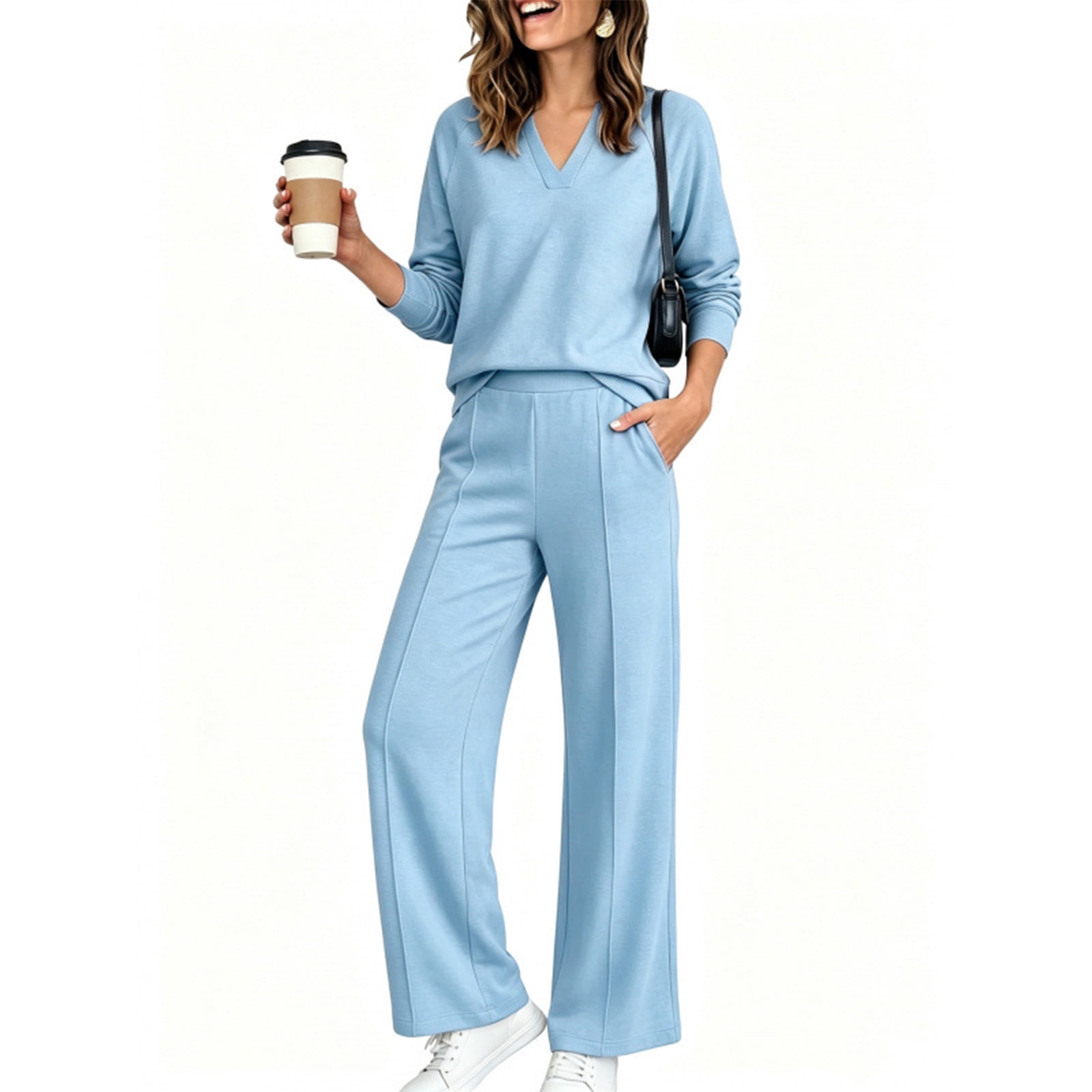 TOMVIGX Two Piece Sets for Women Soft Business Casual Outfits Long