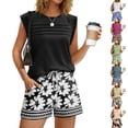 thumbnail image 1 of Two Piece Sets for Women Trendy Short Sets Beach Vacation Clothes Airport Travel Cruise Summer Outfits Khaki M, 1 of 5