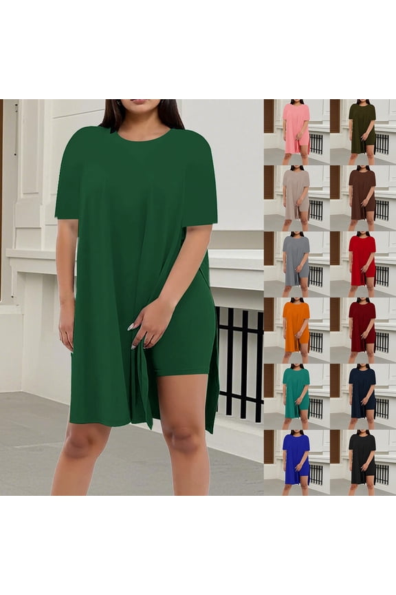Two Piece Shorts Set for Women Summer Lounge Short Sets Outfits Moisture-Wicking Casual Short Sleeve Tops and Tennis Shorts Sets Matching Clothing
