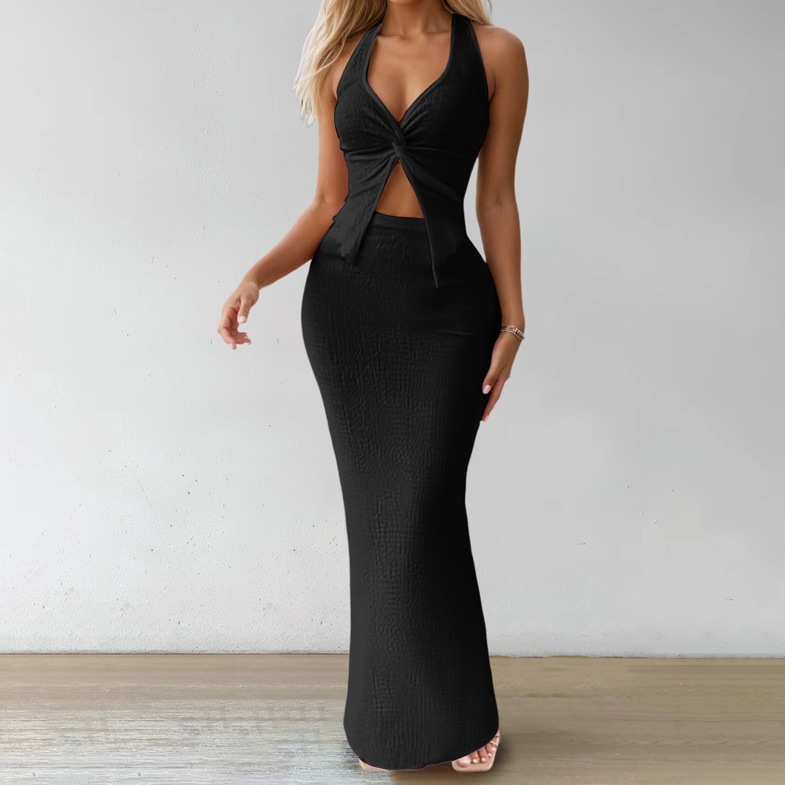 Two Piece Maxi Skirt Set