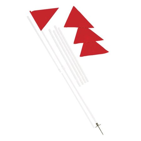 Two Piece Soccer Corner Flag Set, Red - Set of 4