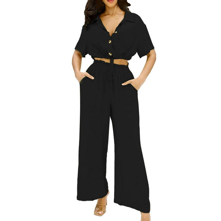 Two Piece Summer Sets for Women Dressy Going Out Outfits Button