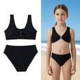 thumbnail image 1 of Two Piece Swimsuit for Kids Girls Quick Dry Swimsuit with Chest Pad Girls Bikini Size 7-8 Years, 1 of 7