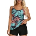 thumbnail image 1 of Two Piece Swimsuit for Women Loose Fit Adjustable Straps Tank Top with Boyshort Tummy Control Bathing Suits Modest Swimwear, 1 of 7