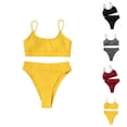 thumbnail image 1 of Two Piece Swimsuit for Women Solid Splicing Strap Womens Swimsuits Bathing Two-Piece Swimsuit, 1 of 7