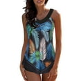 Two Piece Swimsuits for Women Athletic Tankini Top with Boy Shorts and