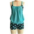 thumbnail image 1 of Two Piece Tankini Swimsuits for Women Tank Blouson Top Bathing Suits with Floral Boyleg Bottoms Modest Swimwear, 1 of 5
