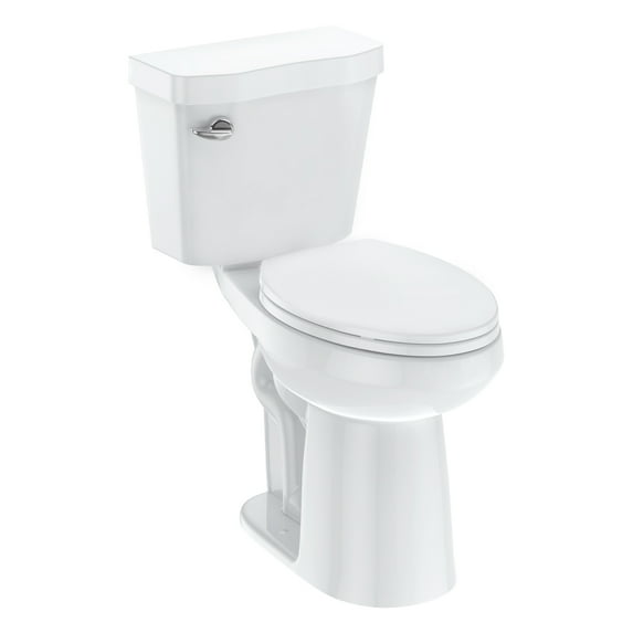 Two-Piece Toilet,Modern 2-Piece Powerful Flush Comfort Height Toilet,21 Inch High Toilet Elongated Toilet With Quiet Soft-Closing Seat,For Seniors & Tall Person