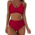 thumbnail image 1 of Two Piece Women's Tankini Swimsuits Floral Print V Neck Tummy Control Padded Bra Modest Blouson Suits with Shorts Swimwear, 1 of 6