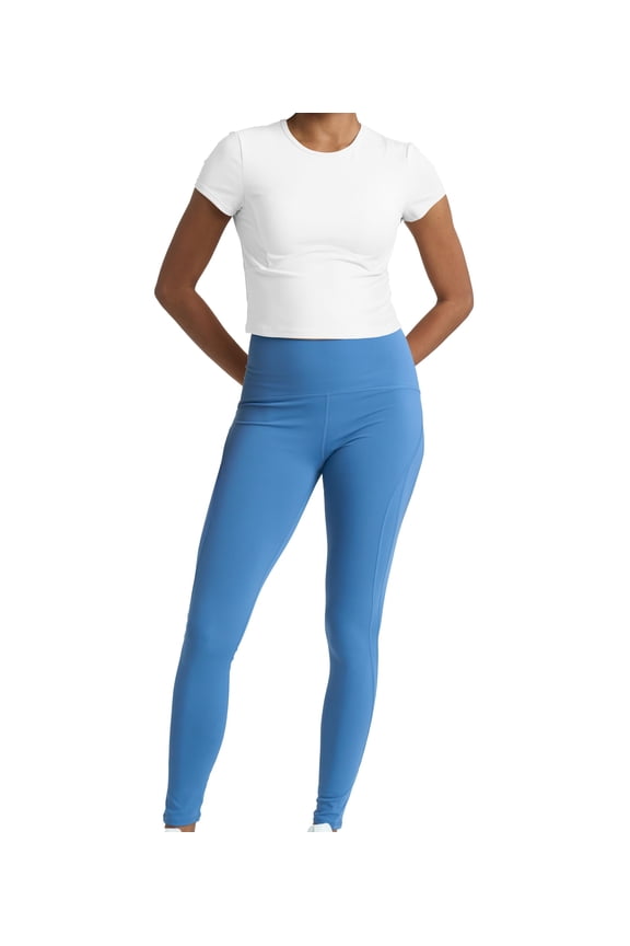 Two Piece Workout Set for Women High Waist Leggings and Short Sleeve Athletic Tops Matching Pilates Gym Sets Yoga Outfits