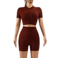 thumbnail image 1 of Two Piece Workout Sets for Women Active Sets Gym Sets Work Out Sets Gym for Women Pilates Outfit Gym Yoga Athletic Clothes Running Set Layered Workout Set Short Sets for Women Cute Workout Sets, 1 of 5