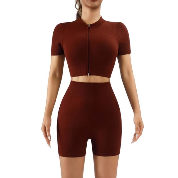 Two Piece Workout Sets for Women Active Sets Gym Sets Work Out Sets Gym for Women Pilates Outfit Gym Yoga Athletic Clothes Running Set Layered Workout Set Short Sets for Women Cute Workout Sets