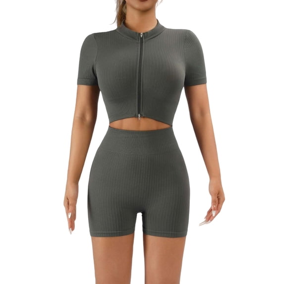 Two Piece Workout Sets for Women Pilates Outfit Running Set Summer Outfits Lounge Set Double Layer Sports Bra Cute Workout Sets Layered Workout Set Active Sets Workout Sets for Women Gym Sets