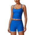thumbnail image 1 of Two Piece Workout Sets for Women Sports Bra Tank Top High Waist Booty Lifting Shorts Gym Yoga Active Wear Outfits, 1 of 10