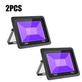 thumbnail image 1 of Two Pieces 30W LED UV Spotlight 395 nm UV Floodlight,Waterproof IP66 UV Spotlight Ultraviolet Light Effect with On/Off Switch for Party,DJ, 1 of 6