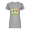 thumbnail image 1 of Two Pink Flamingos In Love Shaped T-Shirt Women -Image by Shutterstock, Female Large, 1 of 2
