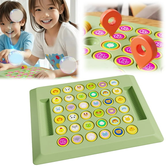 Two Player Animal Flip Chess Animal Memory Game Board Animal And Fruit Flip Card Game Classic Against Memory Board Game For Home And Travel Educational Family Memory Boar