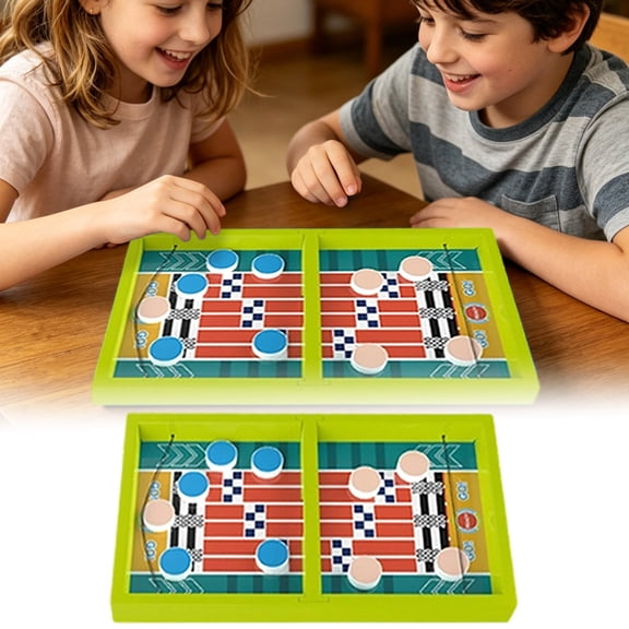 Two-Player Flick Disc Board Game with 5 Red & 5 Blue Discs Family Strategy Tabletop Game Compact Storage Indoor Outdoor Party Game for Adults 14.2"