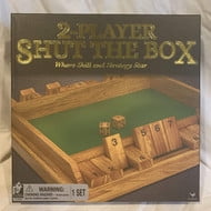 Gioco Di Dadi Shut The Box In Legno | Versione 2 Giocatori | Tavoliere 34 Cm Con Feltro Verde E 2 Dadi - 2