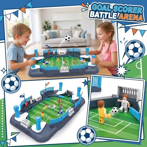 Two-Player Table Football Game Classic Mini Soccer Board Game with Rotating Rods Smooth Ball Movement Sturdy Wooden Base Fun Educational Toy for Kids Boys Family Parent-Child Play