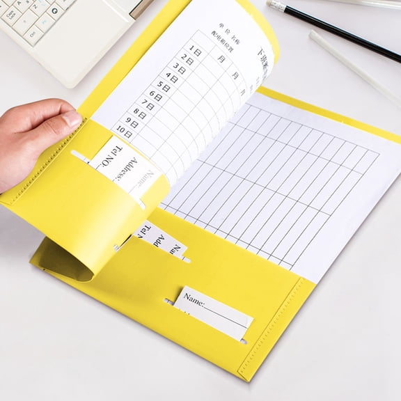 Two-Pocket File Folders with Business Card Holder, Plastic Folders with Pockets, Letter Size File Organizer for Documents, Office School Supplies