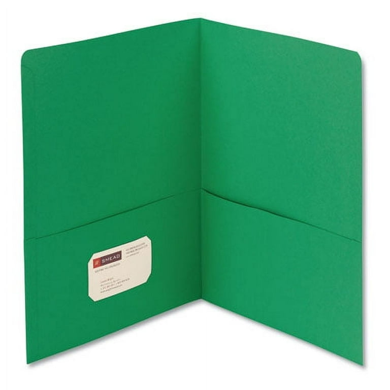 Two-Pocket Folder, Textured Paper, 100-Sheet Capacity, 11 x 8.5, Green, 25/Box Two-Pocket Folder, Textured Paper, 100-Sheet Capacity, 11 x 8.5, Green, 25/Box