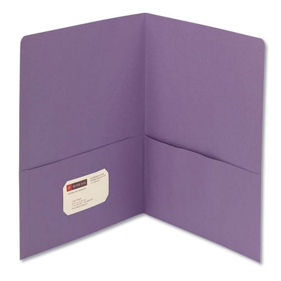 Two-Pocket Folder, Textured Paper, 100-Sheet Capacity, 11 X 8.5, Lavender, 25/box | Bundle of 2 Boxes