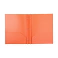 thumbnail image 1 of Two Pocket Folders,Plastic Folders with Pockets and Fasteners,Heavy Duty 3 Prong Folders Fit Letter Size Paper,Poly Pocket Paper File Folders for Office Home Business(11.7x9.6")(Orange), 1 of 9