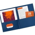 thumbnail image 1 of Two Pocket Folders with 3 Prong Fasteners, 25 Blue Folders (47975), 1 of 9