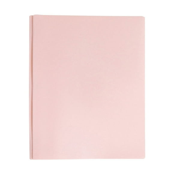 Two-Pocket Plastic Folders with Three-Hole Prong Fasteners Letter Size Folders in Assorted Colors for School Office Document Organization Durable File Holders 2-Pocket Pronged Folders(Pink)