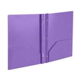 thumbnail image 1 of Two-Pocket Plastic Folders with Three-Hole Prong Fasteners Letter Size Folders in Assorted Colors for School Office Document Organization Durable File Holders 2-Pocket Pronged Folders 1pc, 1 of 6
