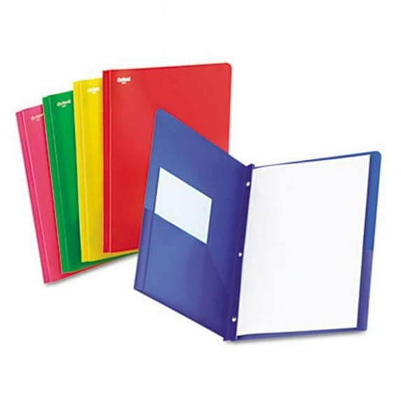 Two-Pocket Portfolio- Tang Fastener- 1/2'' Capacity- Assorted Colors- 25/Box